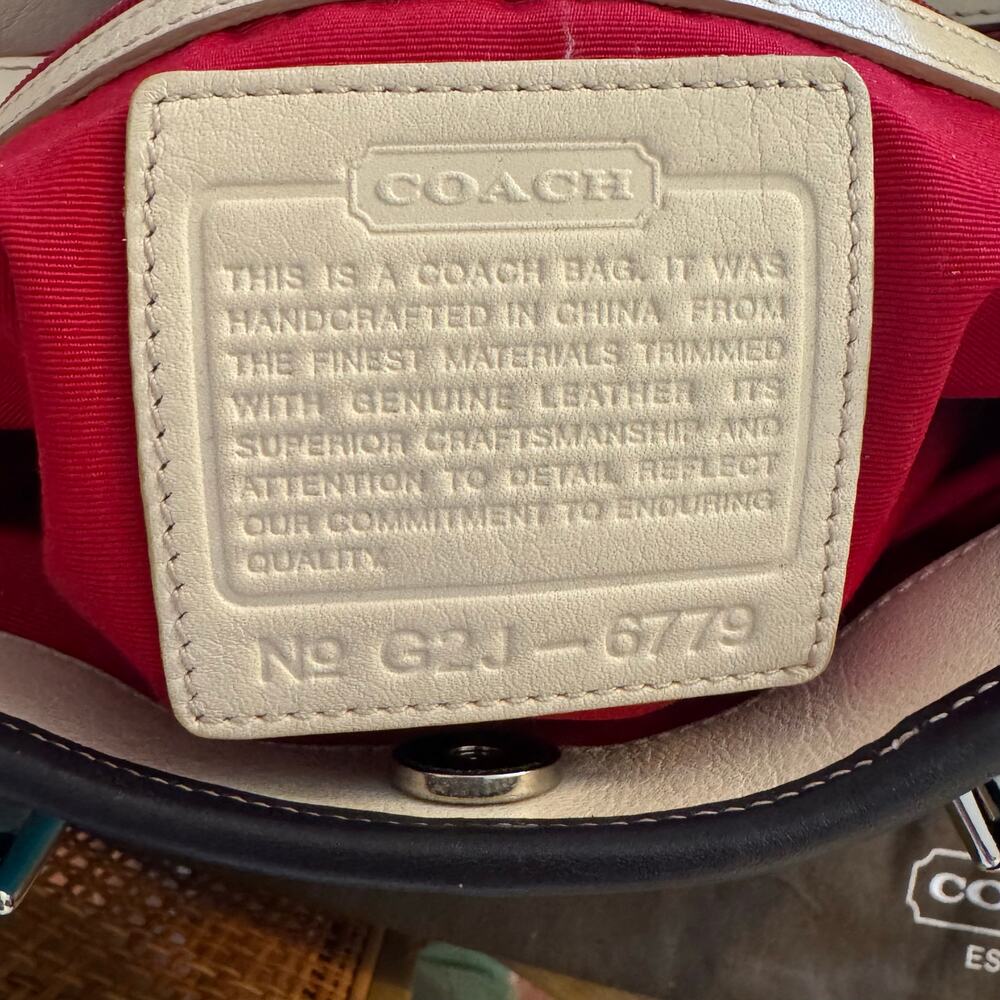 Coach x Fashion Targets Breast Cancer CFDA Turquoise Rare Top Handle Bag - Picture 7 of 7